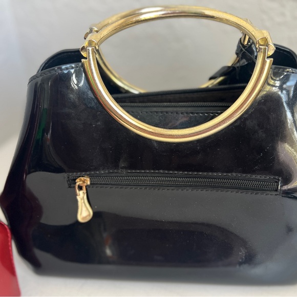 Source Unknown Red and Black Shoulder Bags with Gold Accents - Picture 16 of 16